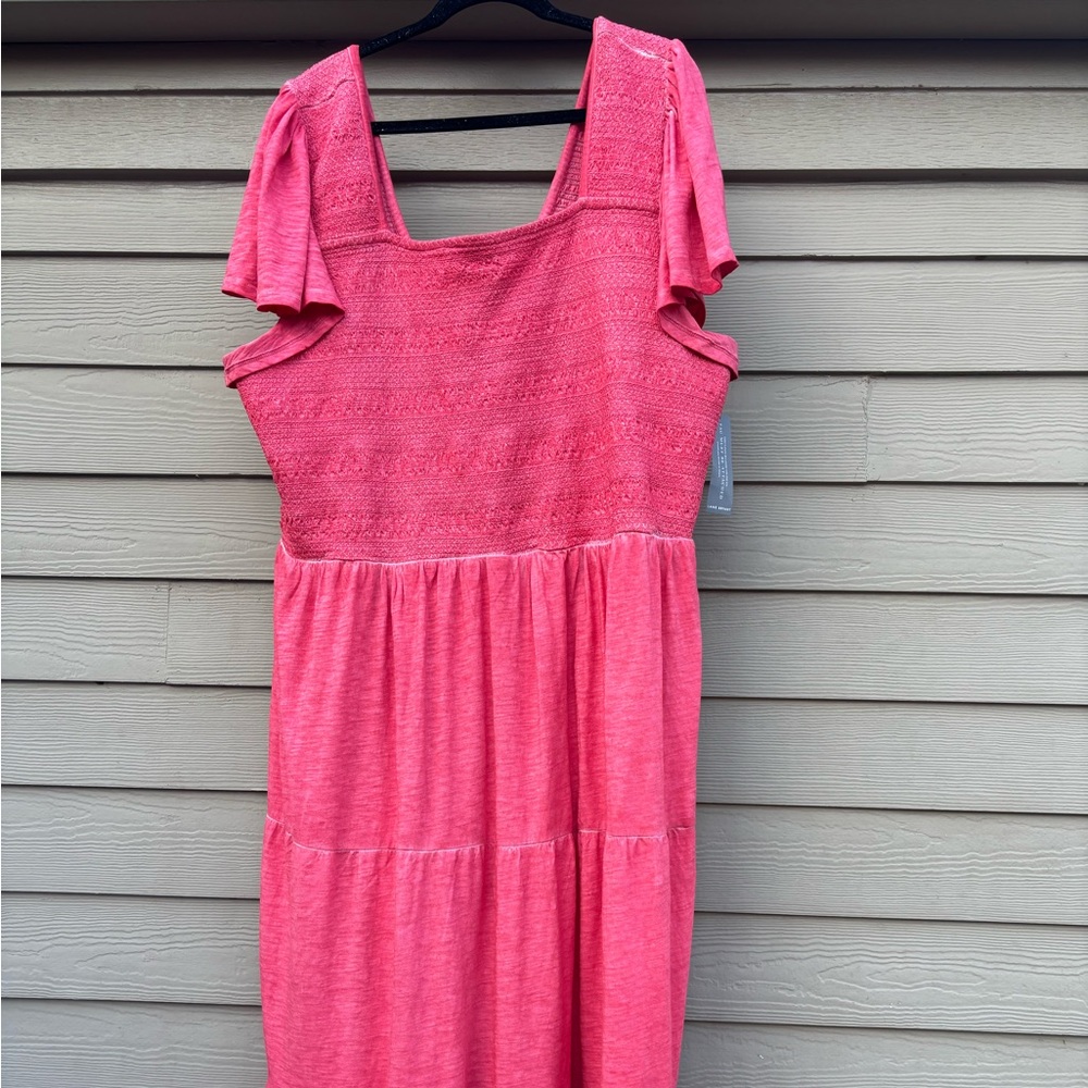 Pink Maxi Dress with fitted top